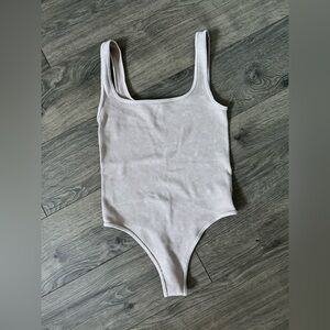 Windsor Ribbed Bodysuit - Light Cream